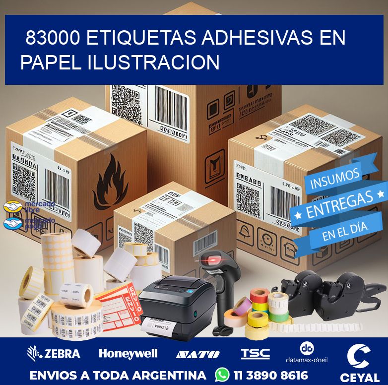 83000 ETIQUETAS ADHESIVAS EN PAPEL ILUSTRACION