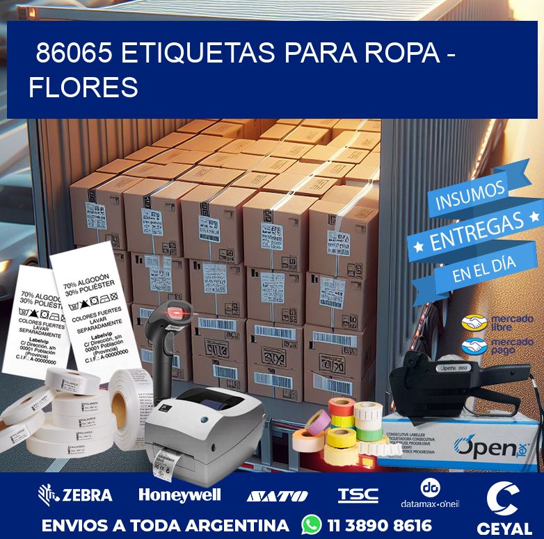 86065 ETIQUETAS PARA ROPA – FLORES
