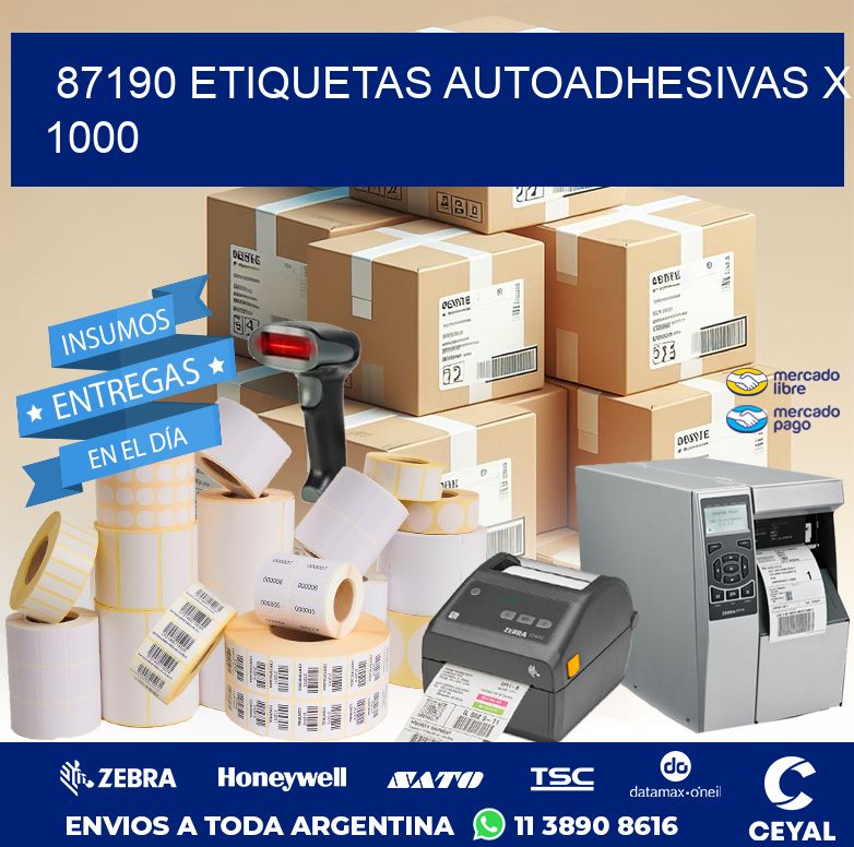 87190 ETIQUETAS AUTOADHESIVAS X 1000
