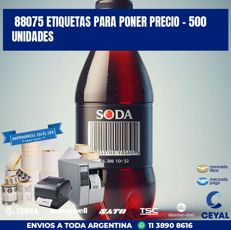 88075 ETIQUETAS PARA PONER PRECIO - 500 UNIDADES