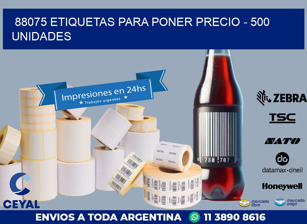 88075 ETIQUETAS PARA PONER PRECIO – 500 UNIDADES