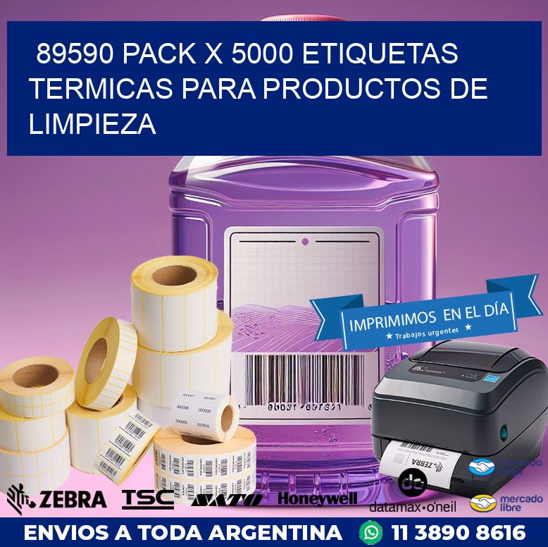 89590 PACK X 5000 ETIQUETAS TERMICAS PARA PRODUCTOS DE LIMPIEZA