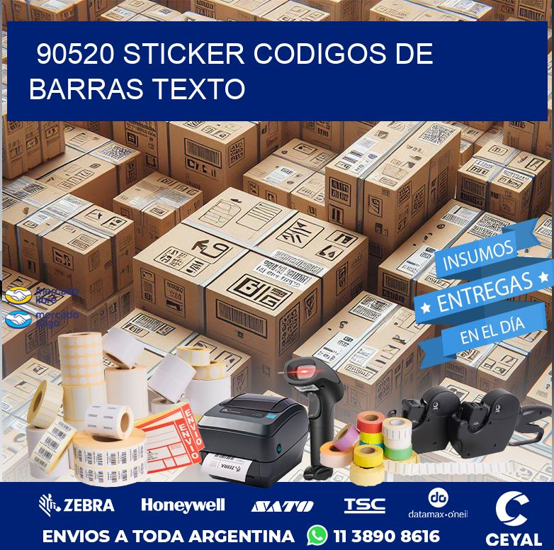 90520 STICKER CODIGOS DE BARRAS TEXTO