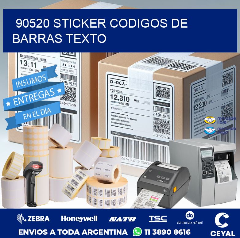 90520 STICKER CODIGOS DE BARRAS TEXTO