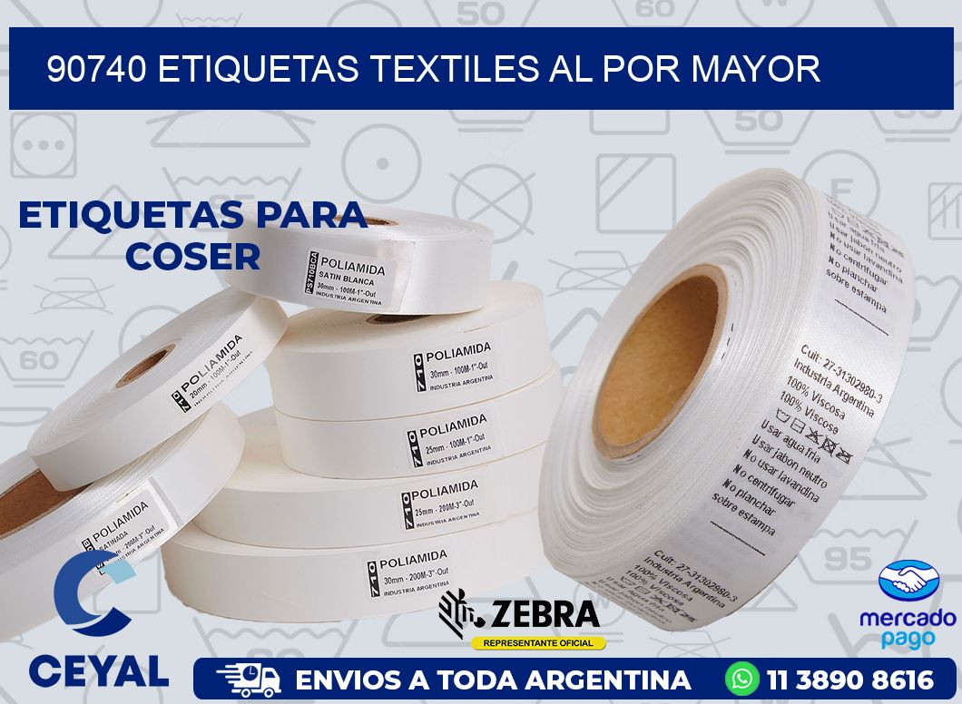 90740 ETIQUETAS TEXTILES AL POR MAYOR