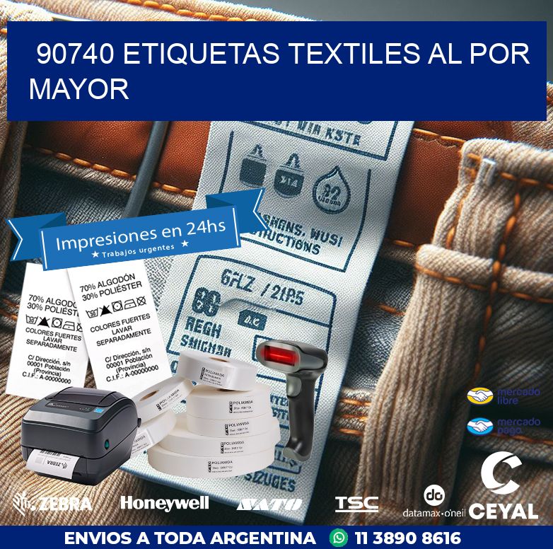 90740 ETIQUETAS TEXTILES AL POR MAYOR