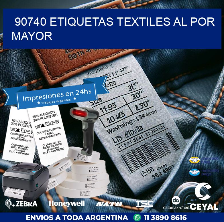 90740 ETIQUETAS TEXTILES AL POR MAYOR