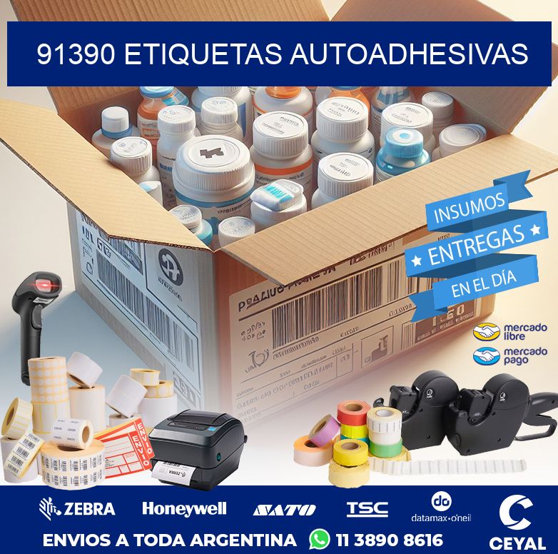 91390 ETIQUETAS AUTOADHESIVAS