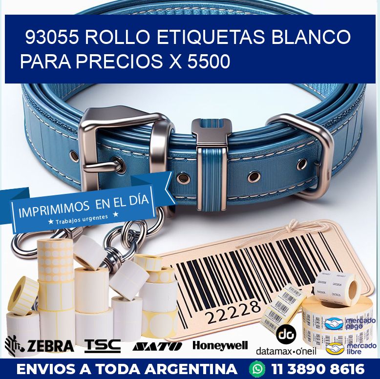 93055 ROLLO ETIQUETAS BLANCO PARA PRECIOS X 5500