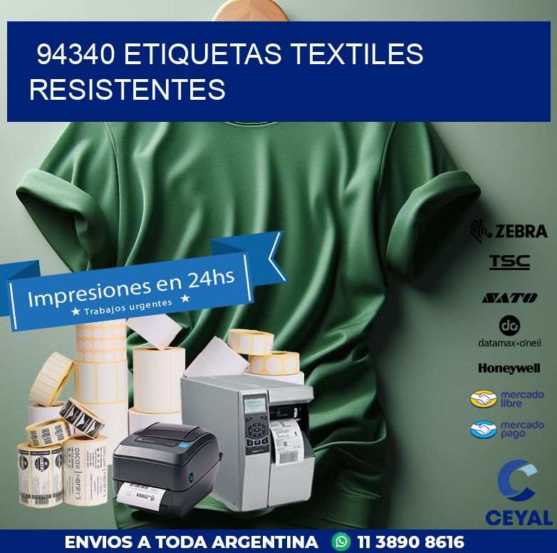 94340 ETIQUETAS TEXTILES RESISTENTES