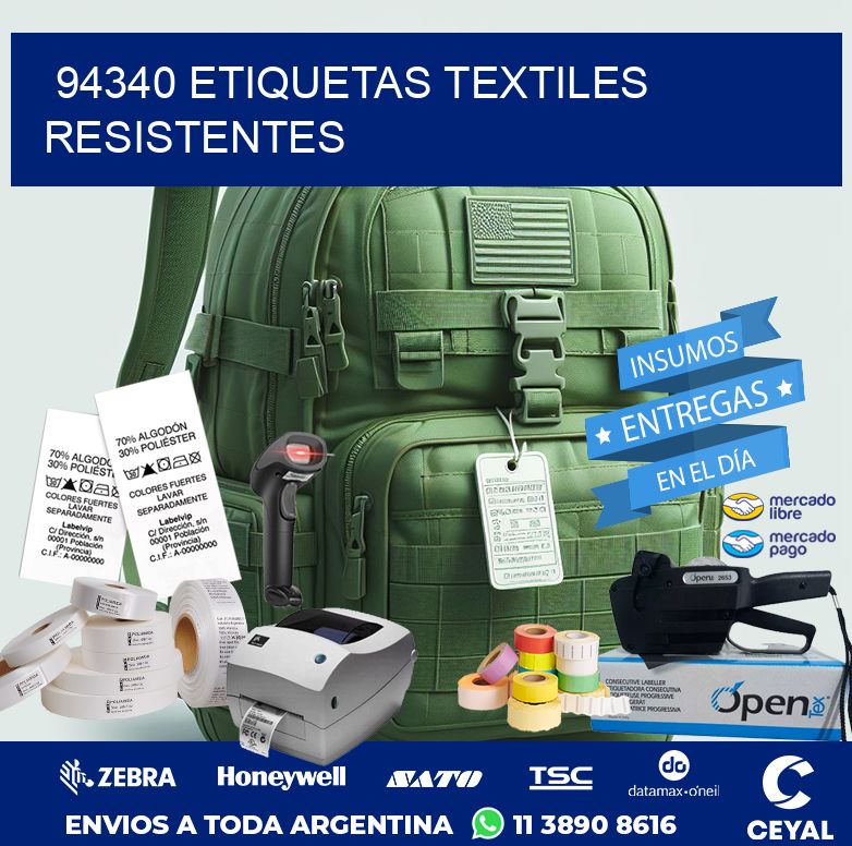 94340 ETIQUETAS TEXTILES RESISTENTES