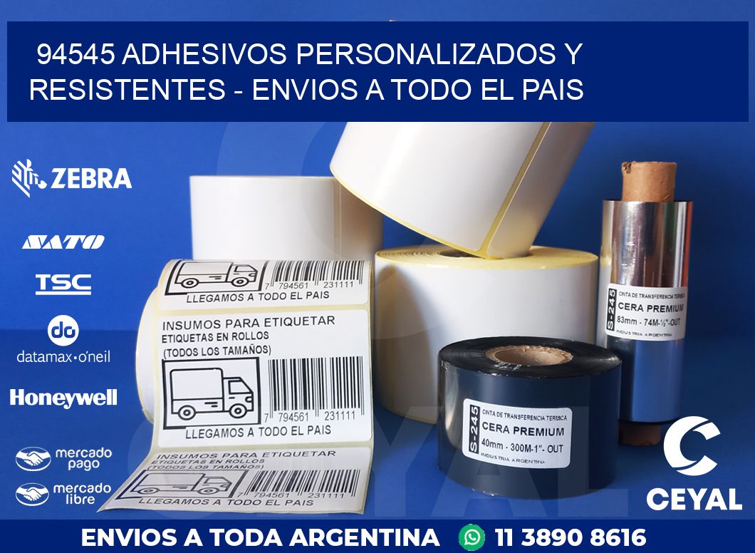 94545 ADHESIVOS PERSONALIZADOS Y RESISTENTES - ENVIOS A TODO EL PAIS