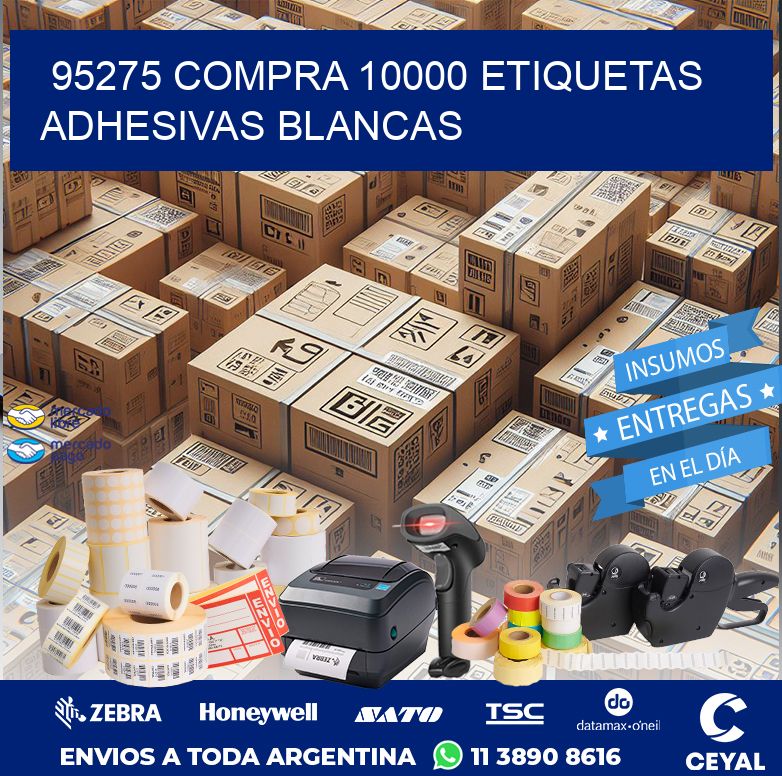 95275 COMPRA 10000 ETIQUETAS ADHESIVAS BLANCAS