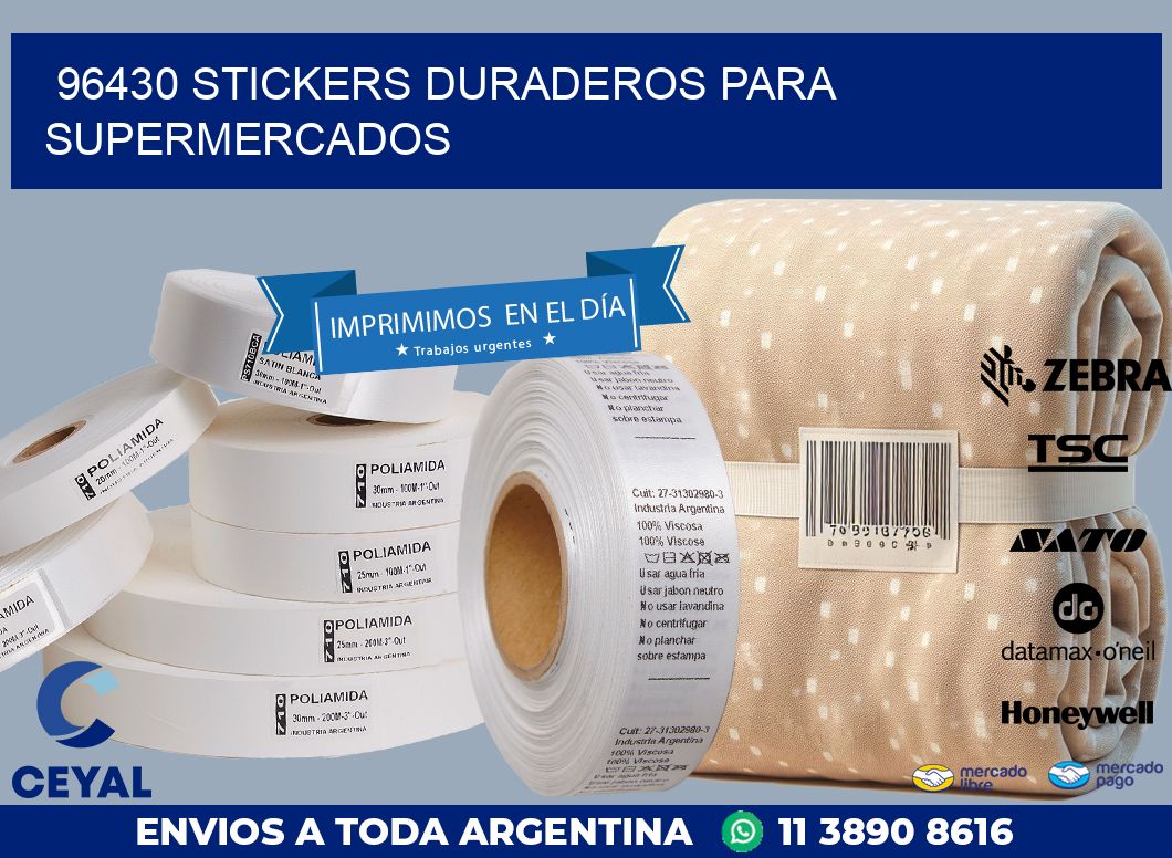 96430 STICKERS DURADEROS PARA SUPERMERCADOS