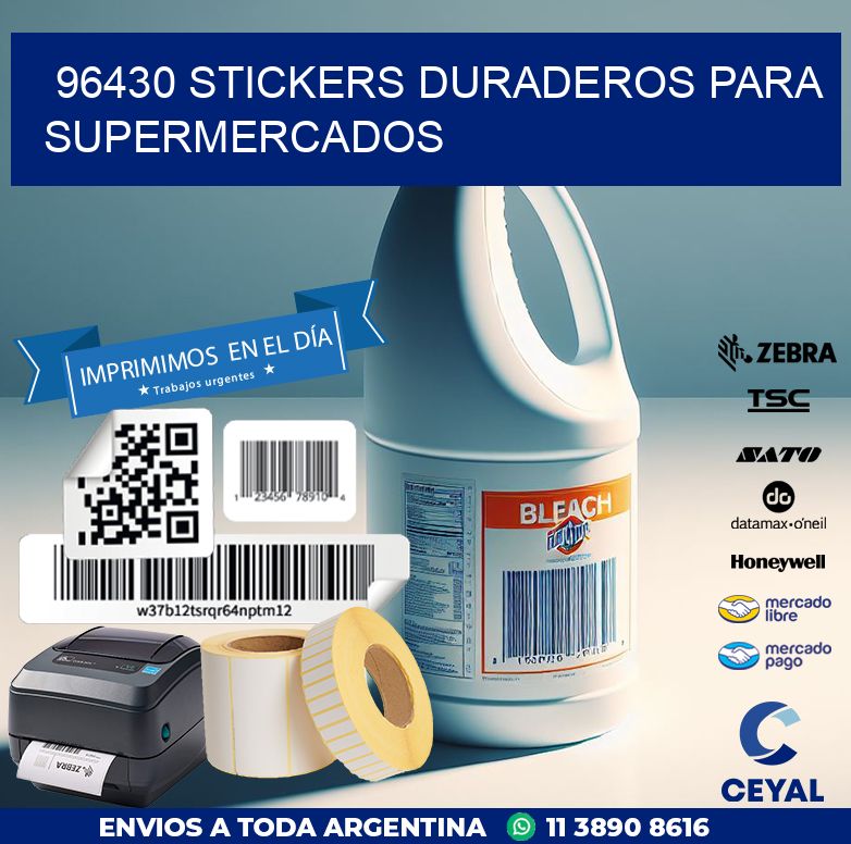 96430 STICKERS DURADEROS PARA SUPERMERCADOS