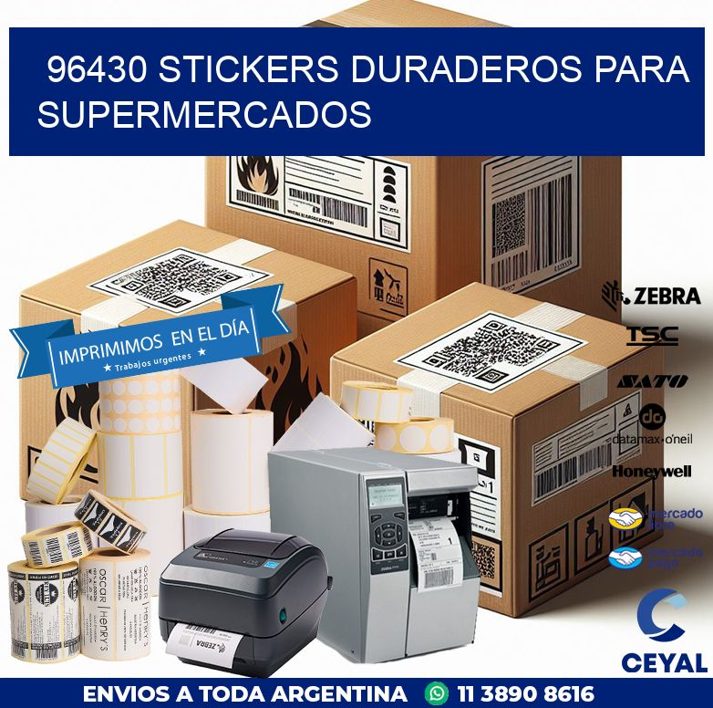 96430 STICKERS DURADEROS PARA SUPERMERCADOS