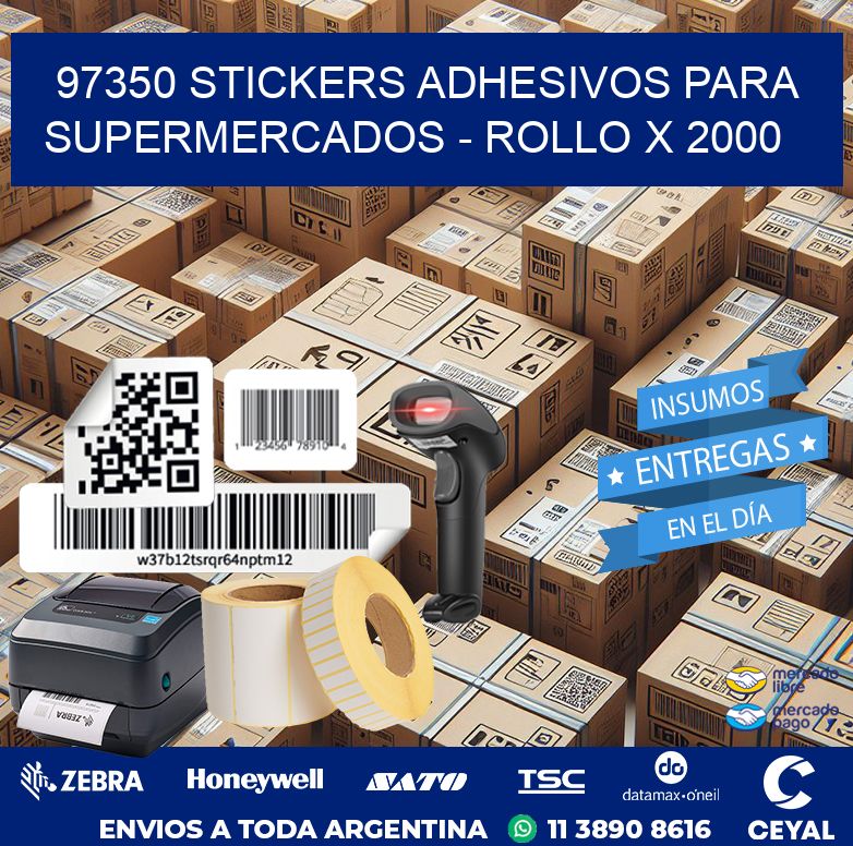 97350 STICKERS ADHESIVOS PARA SUPERMERCADOS – ROLLO X 2000
