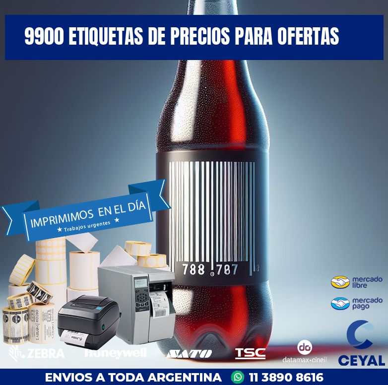 9900 ETIQUETAS DE PRECIOS PARA OFERTAS
