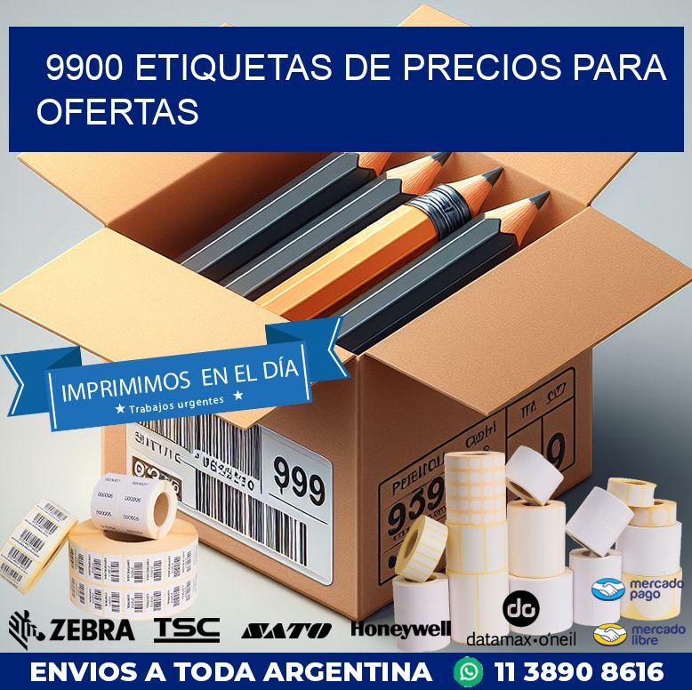9900 ETIQUETAS DE PRECIOS PARA OFERTAS