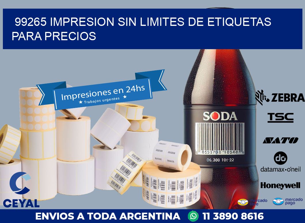 99265 IMPRESION SIN LIMITES DE ETIQUETAS PARA PRECIOS