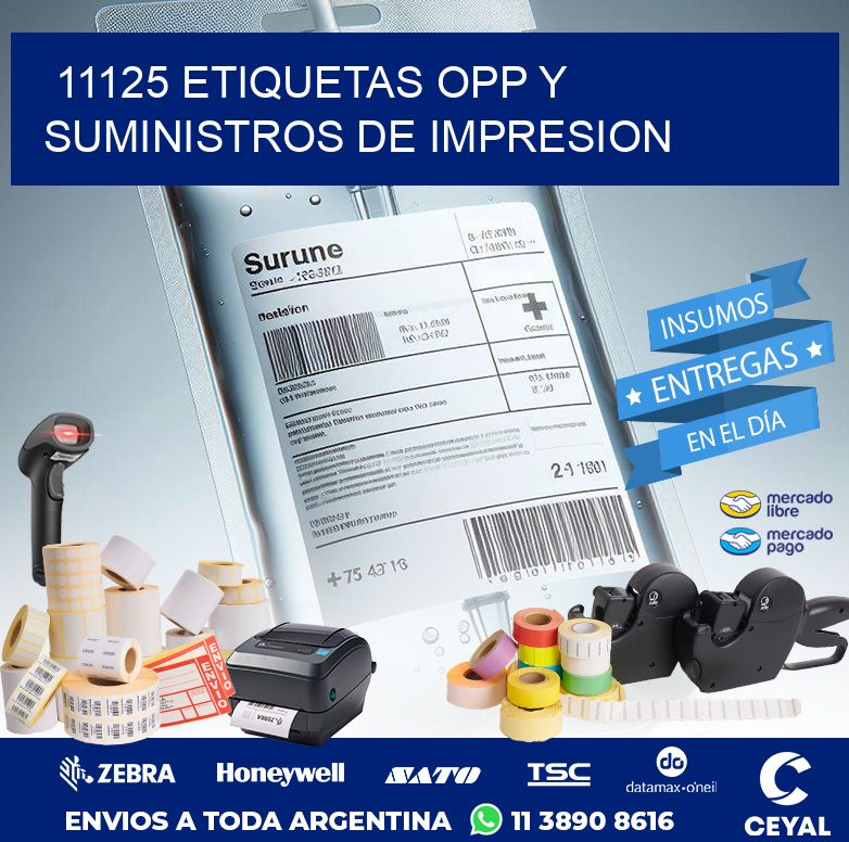 11125 ETIQUETAS OPP Y SUMINISTROS DE IMPRESION