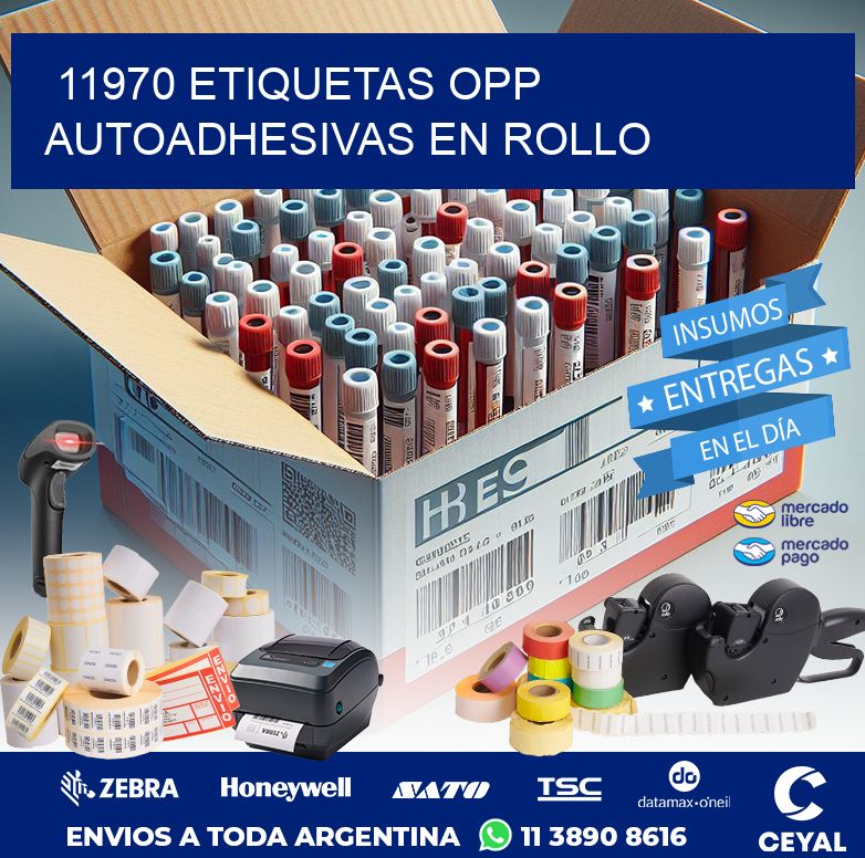 11970 ETIQUETAS OPP AUTOADHESIVAS EN ROLLO