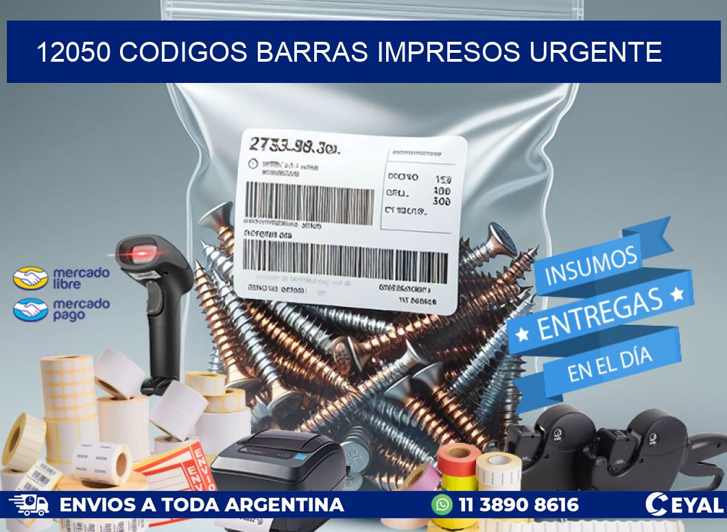 12050 CODIGOS BARRAS IMPRESOS URGENTE