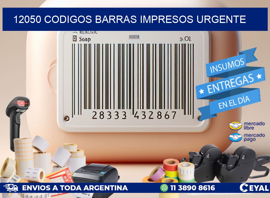 12050 CODIGOS BARRAS IMPRESOS URGENTE