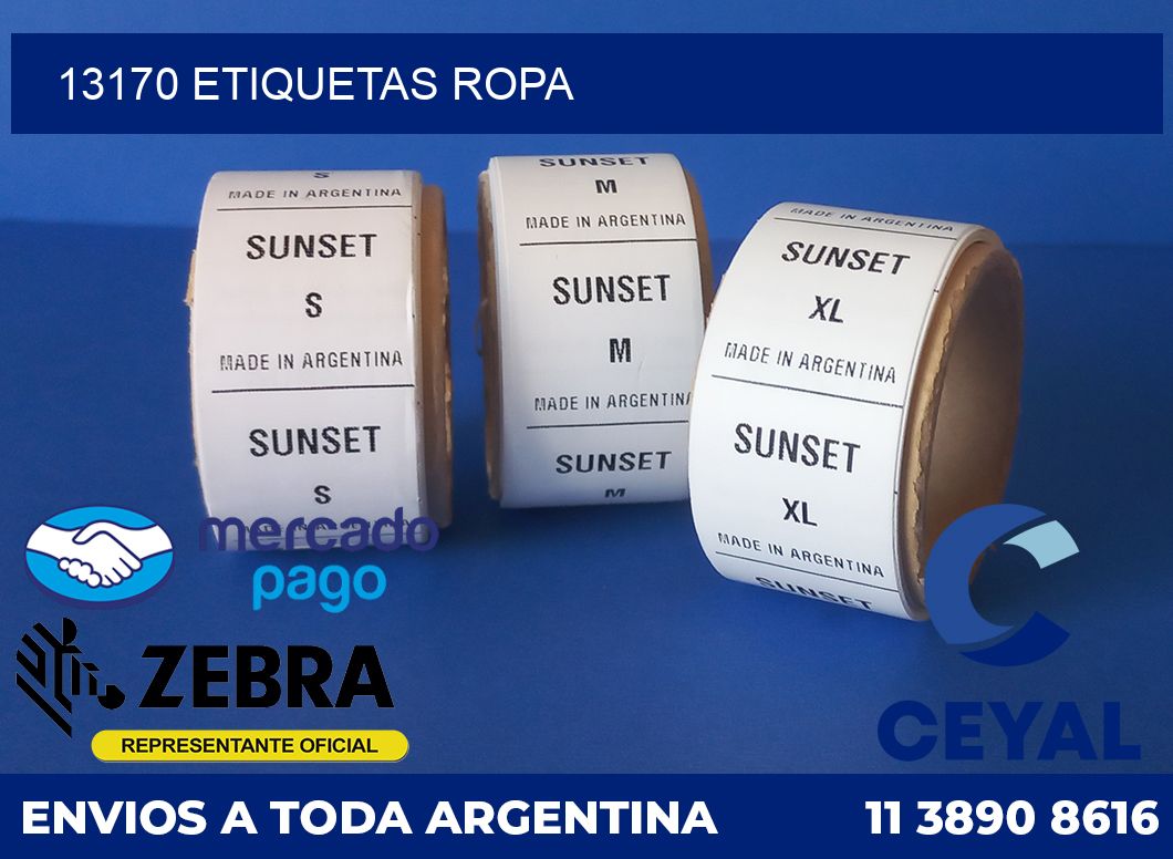 13170 ETIQUETAS ROPA