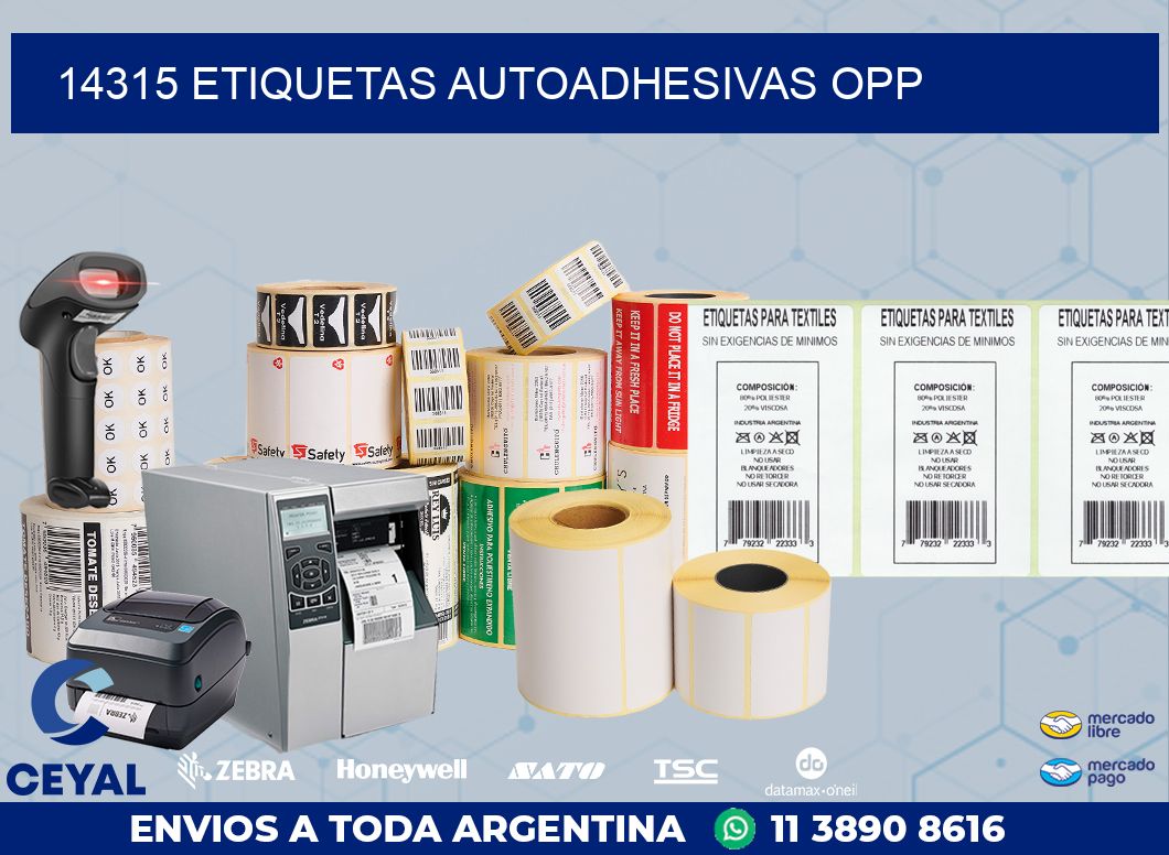 14315 ETIQUETAS AUTOADHESIVAS OPP