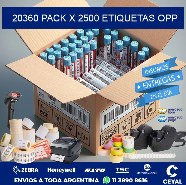 20360 PACK X 2500 ETIQUETAS OPP