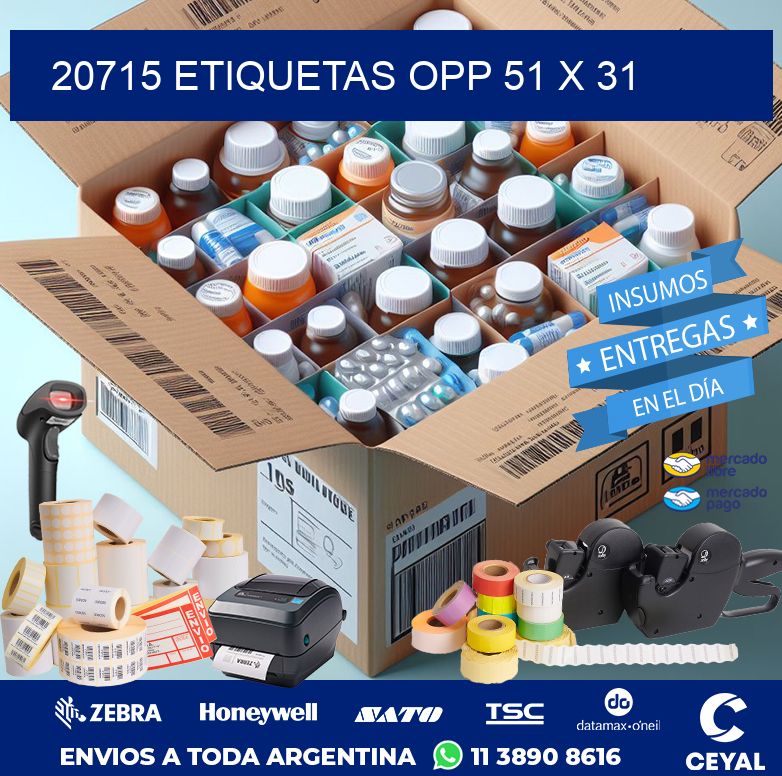 20715 ETIQUETAS OPP 51 X 31