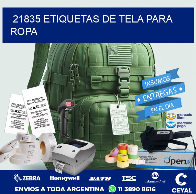 21835 ETIQUETAS DE TELA PARA ROPA