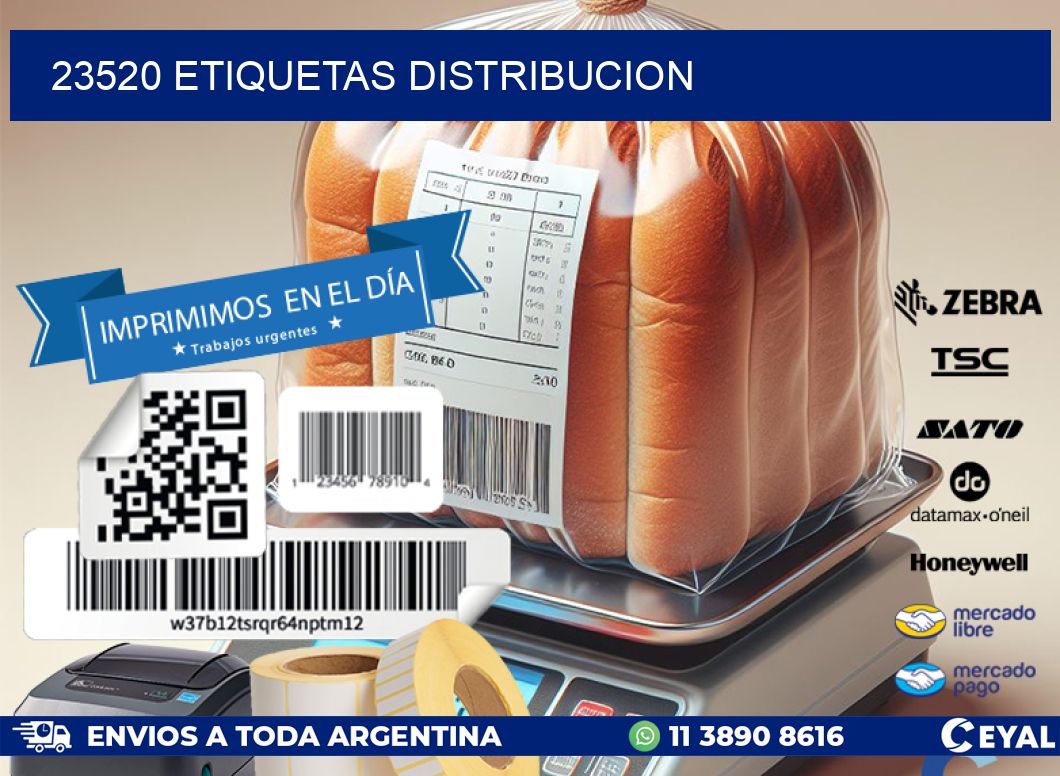 23520 etiquetas distribucion