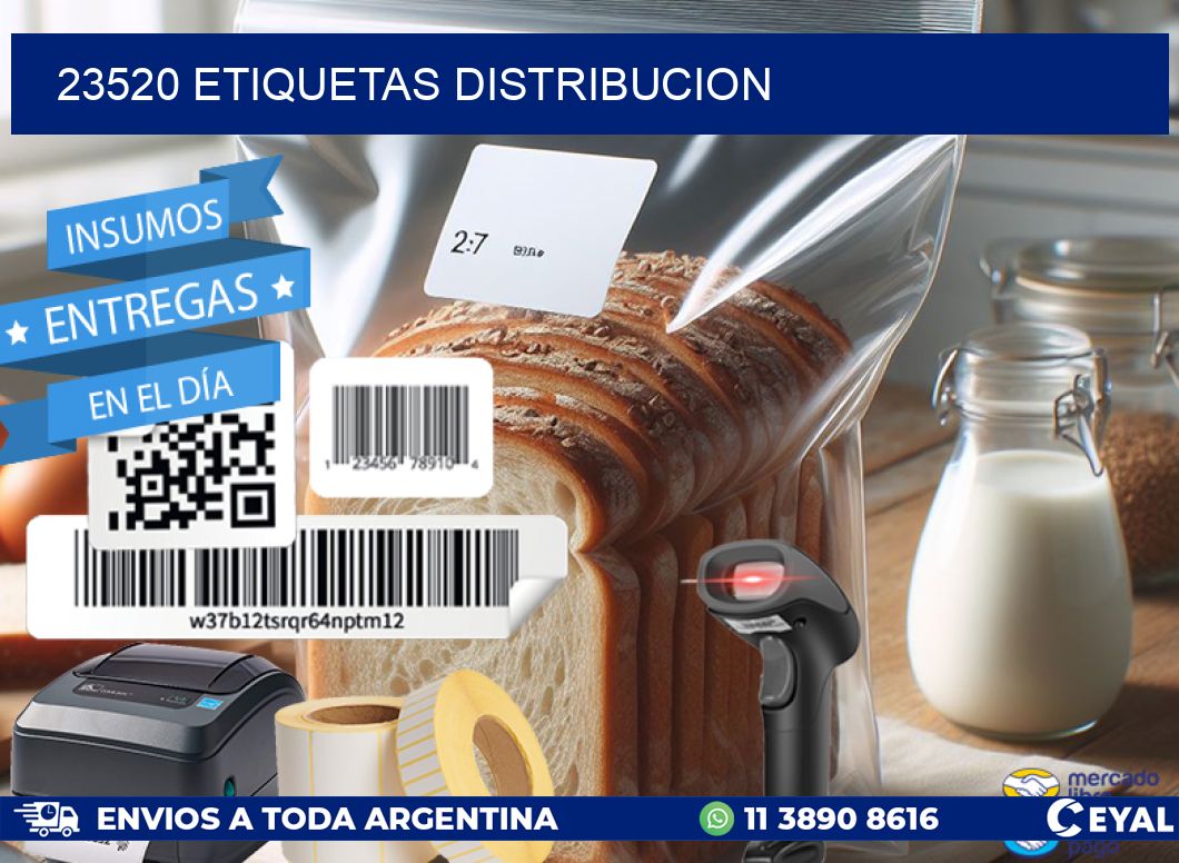 23520 etiquetas distribucion