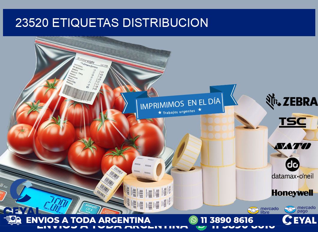 23520 etiquetas distribucion