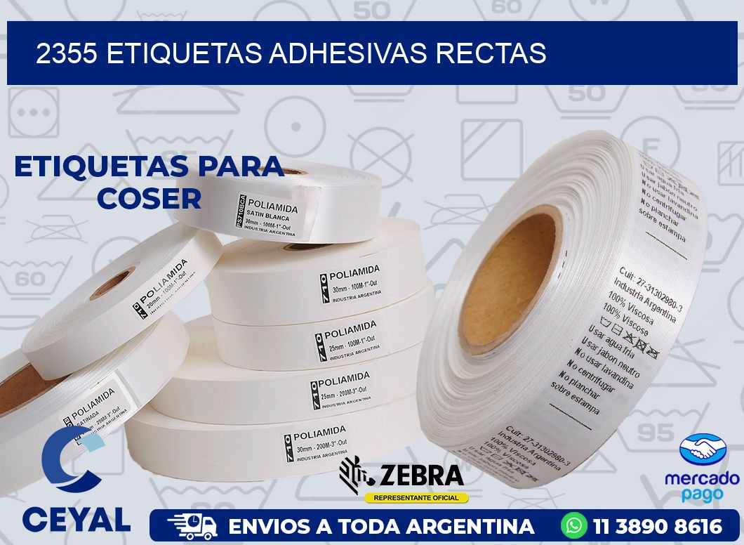 2355 ETIQUETAS ADHESIVAS RECTAS