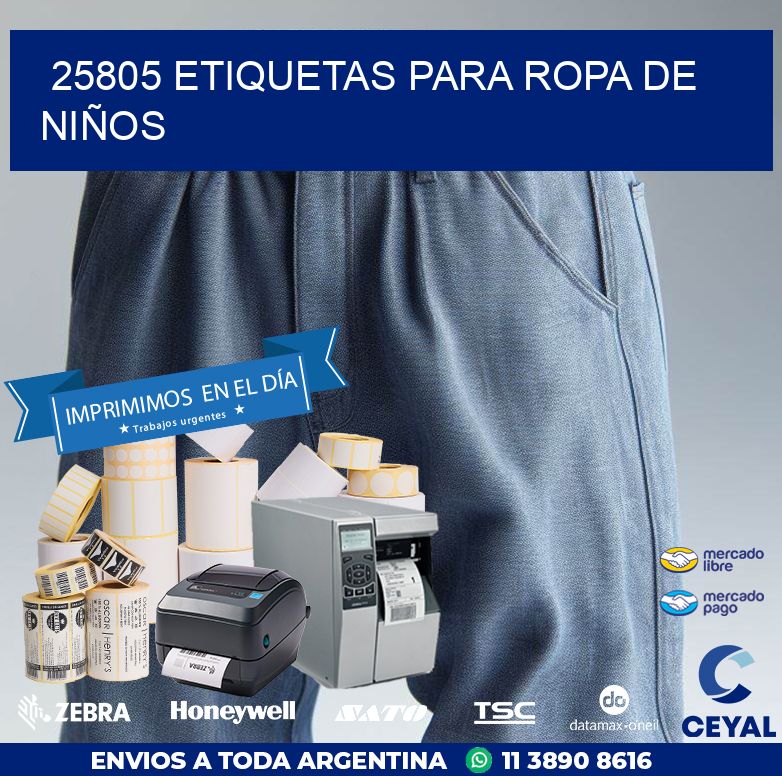 25805 ETIQUETAS PARA ROPA DE NIÑOS