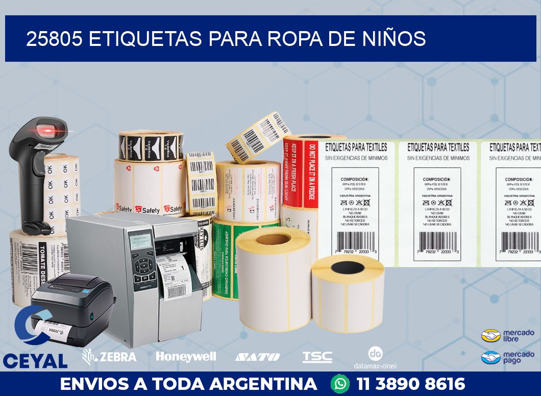 25805 ETIQUETAS PARA ROPA DE NIÑOS