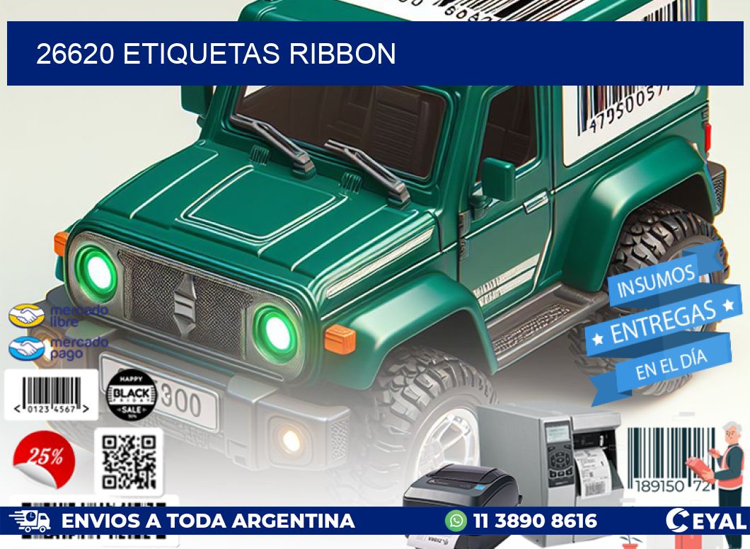 26620 ETIQUETAS RIBBON