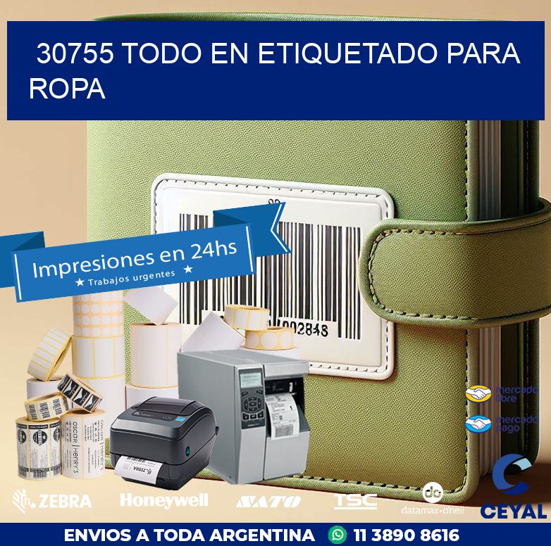 30755 TODO EN ETIQUETADO PARA ROPA