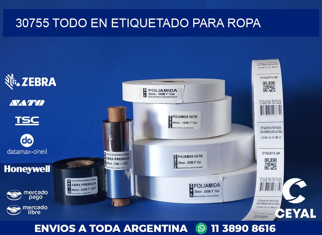 30755 TODO EN ETIQUETADO PARA ROPA