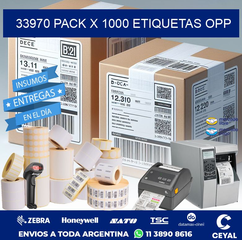 33970 PACK X 1000 ETIQUETAS OPP