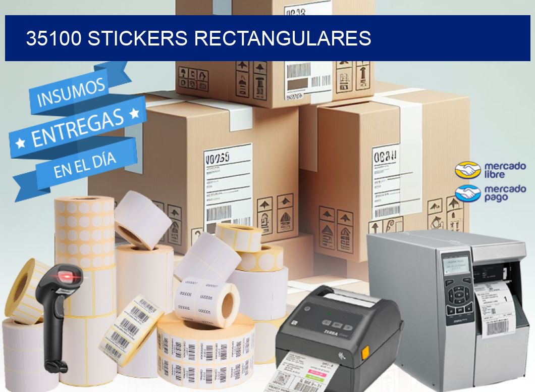 35100 Stickers rectangulares