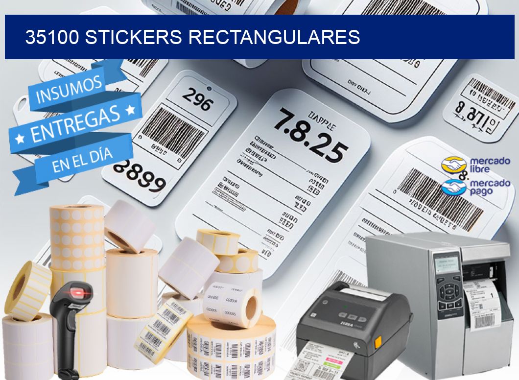 35100 Stickers rectangulares