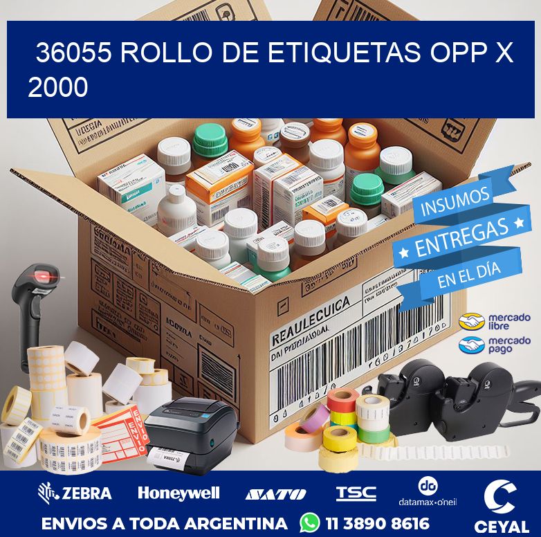 36055 ROLLO DE ETIQUETAS OPP X 2000