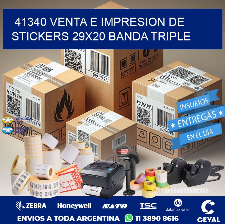 41340 VENTA E IMPRESION DE STICKERS 29X20 BANDA TRIPLE