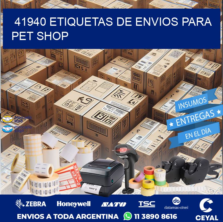 41940 ETIQUETAS DE ENVIOS PARA PET SHOP