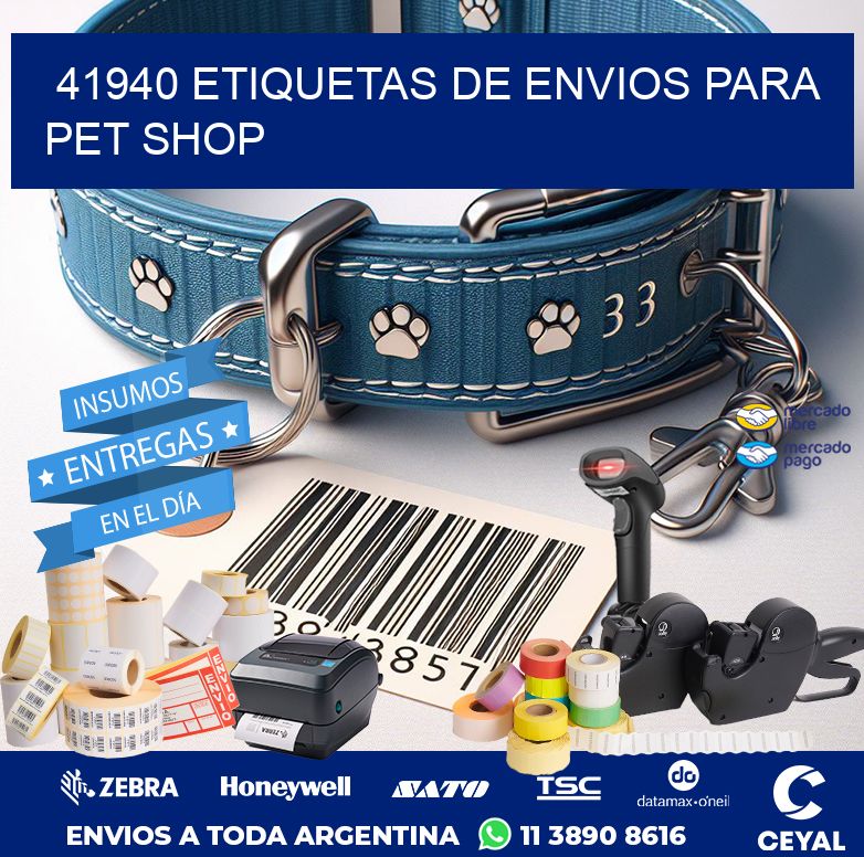 41940 ETIQUETAS DE ENVIOS PARA PET SHOP