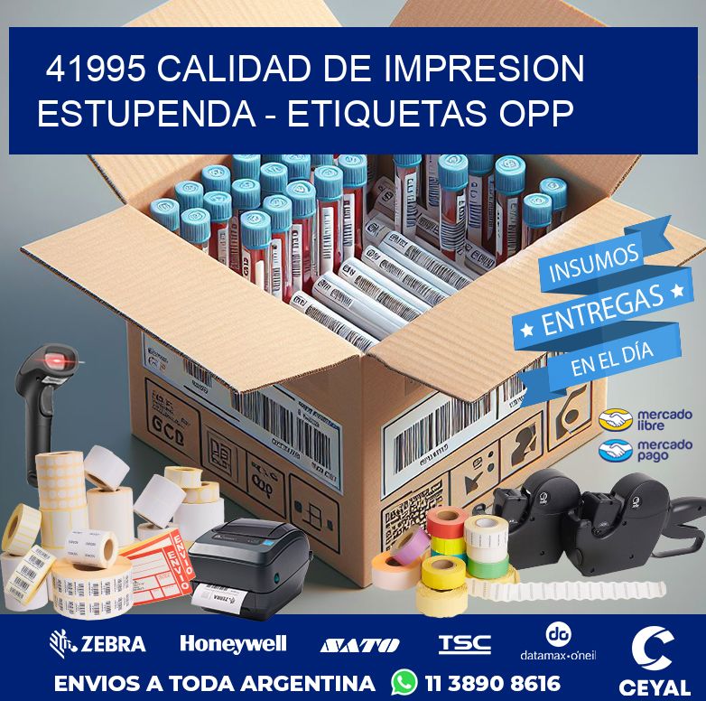 41995 CALIDAD DE IMPRESION ESTUPENDA - ETIQUETAS OPP